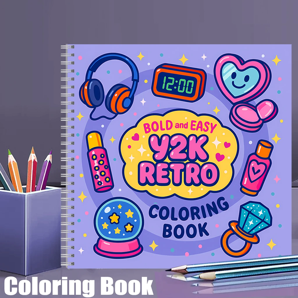 Chalk Bag - Livre de coloriage rétro facile pour