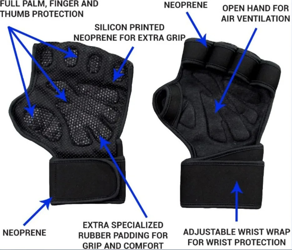 Gants de fitness demi-doigts p - Weightlifting Gloves avis et prix